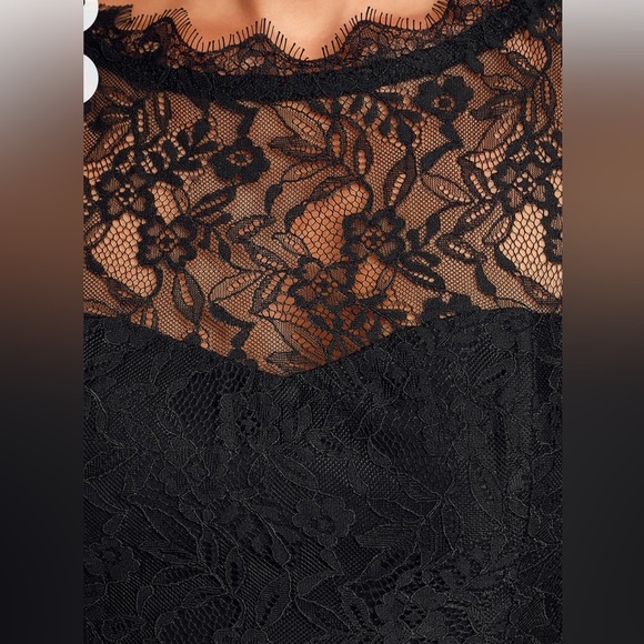 NWT Lulus Black Lace Maxi Dress - Picture 4 of 11